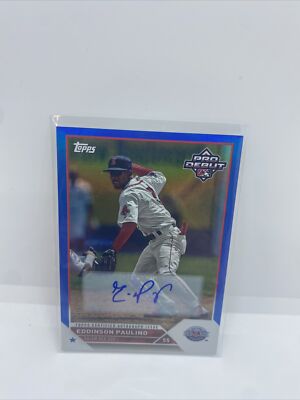 2023 Topps Pro Debut Eddison Paulino Auto Blue /150 Boston Red Sox