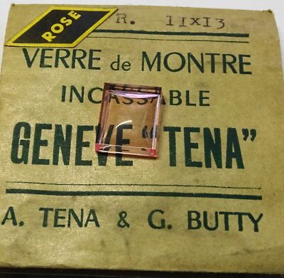Verre De Montre Rectangulaire Geneva 11 X 10 Mm - Neuf Sans étiquette - Pour Remplacement Horlogerie