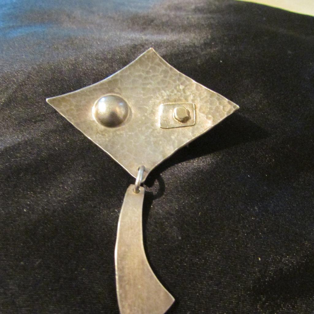 Fabulous Modernist Quality Solid Silver Abstract … - image 1