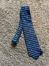 Brooks Brothers 100% Silk Made In USA Blue Striped Tie