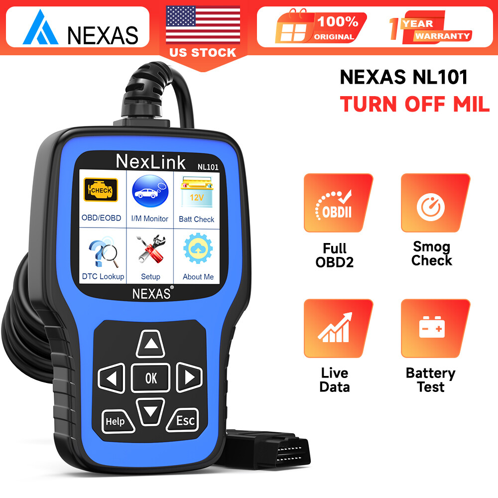 Car OBD2 Diagnostic Tool OBDII Scanner Battery Tester Check Engine NEXAS NL101-image