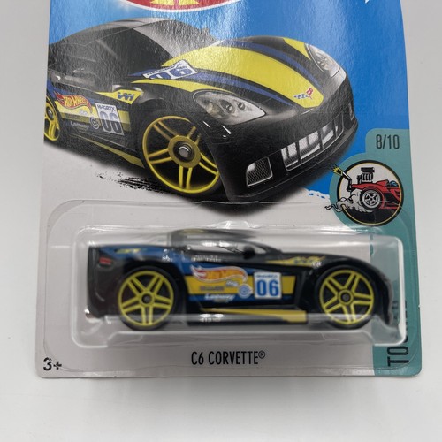 HOT WHEELS TOONED C6 CORVETTE BLACK #8/10 #77/365 DTX51 - Picture 3 of 7