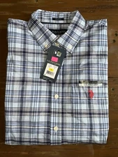 U.S. Polo Assn., Men’s Classic Fit, Plaid, Button Down, Medium, NWT 