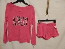 Jenni by Jennifer Moore Amor Sleepwear Short 2 piece Pajama Set Rose Bloom S NWT