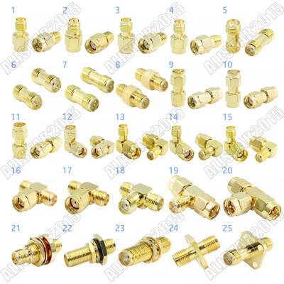 5pcs SMA RP-SMA Male Female to SMA RP-SMA Plug Jack Adapter RF Coaxial Connector