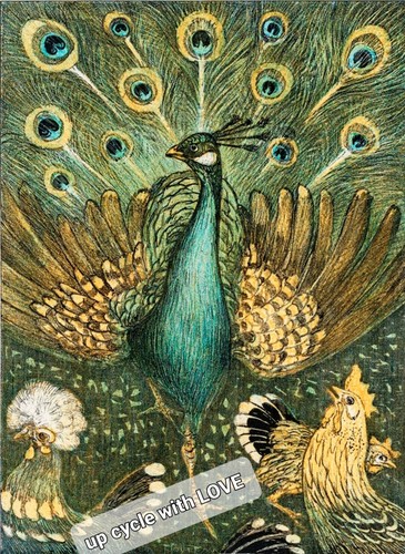 FURNITURE DECAL IMAGE TRANSFER VINTAGE GREEN PEACOCK ART DECO STYLE CHOOSE