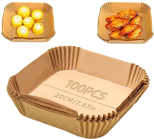 300 Fogli Di Carta Per Friggitrice Ad Aria – Antiaderente, Assorbente Olio, 14x20,5 Cm, Per Forno E Teglie