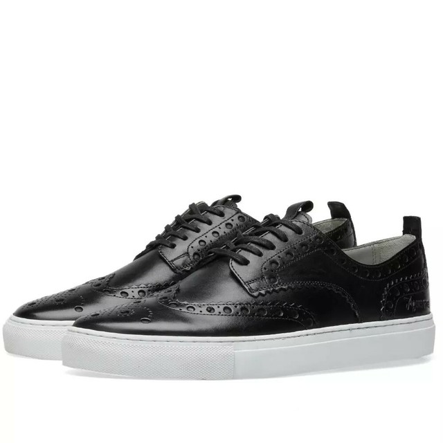 black brogue trainers