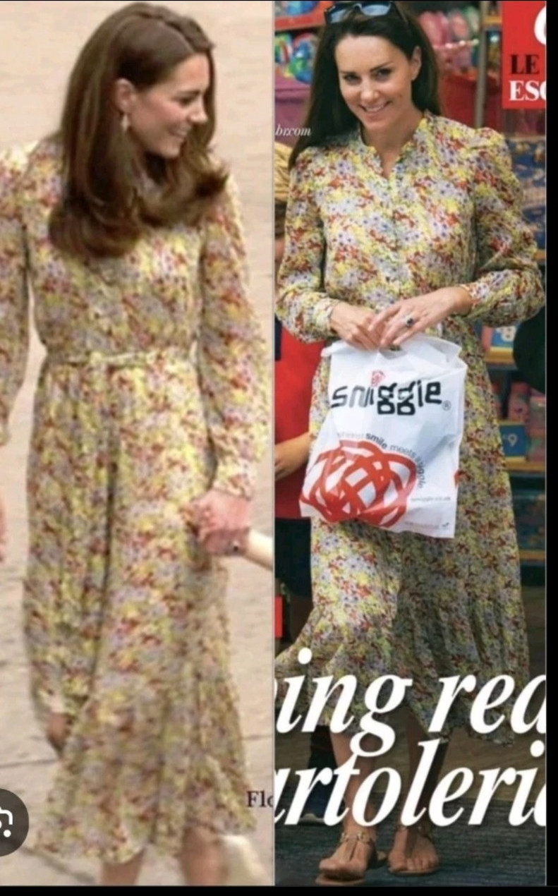 & OTHER STORIES and Ruffle Midi Dress UK 6 8 US 2 Floral Belt ASO Kate Middleton image 3