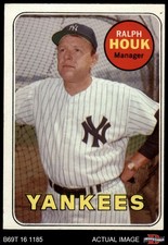 1969 Topps #447 Ralph Houk WN Yankees RARE VARIATION MANAGER 4 - VG/EX