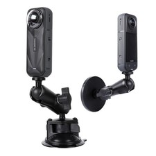 2 in 1 Suction Cup and Magnetic Camera Mount Stand Kit for Insta360 Series, Car