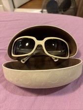 Coach Samantha S425 White Frame Grey Gradient Lens Sunglasses 53mm