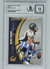 Alex Mack AUTO 10 BAS Silver 2015 Panini California Cal Bears HOF Beckett #36
