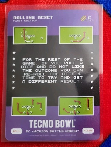 Bo Jackson Battle Arena Tecmo Bowl Bonus Play 1 Rolling Reset - BPL1