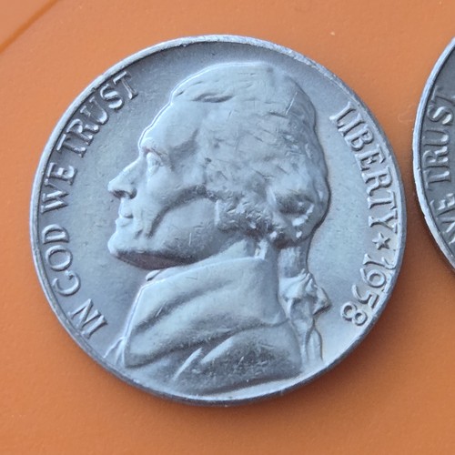 1958 Proof Jefferson Nickel Coin 5c - Picture 5 of 14