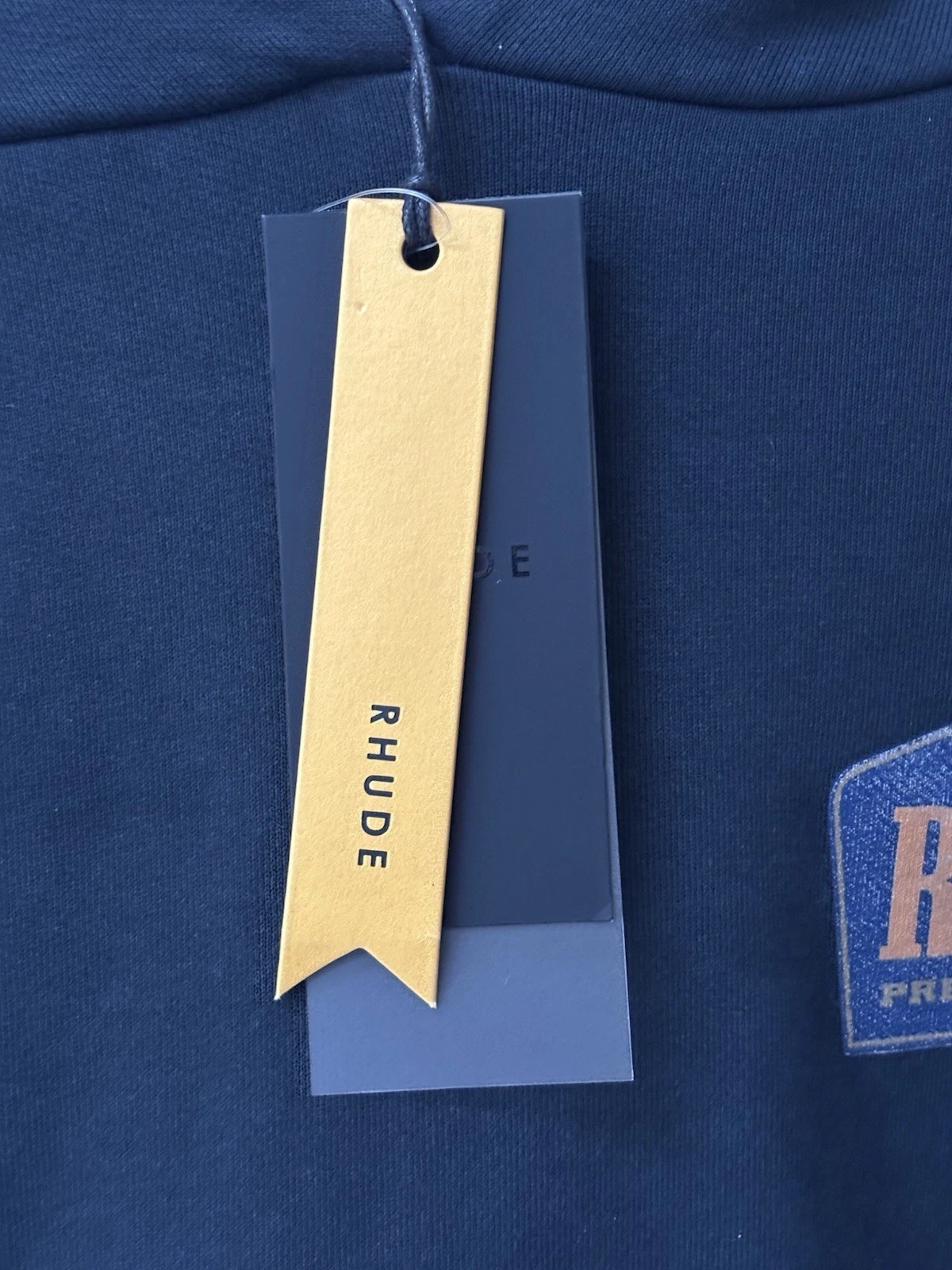 Felpa con cappuccio RHUDE GRAND CRU VINTAGE NERA taglia small nuova con etichette prezzo consigliato £ 710