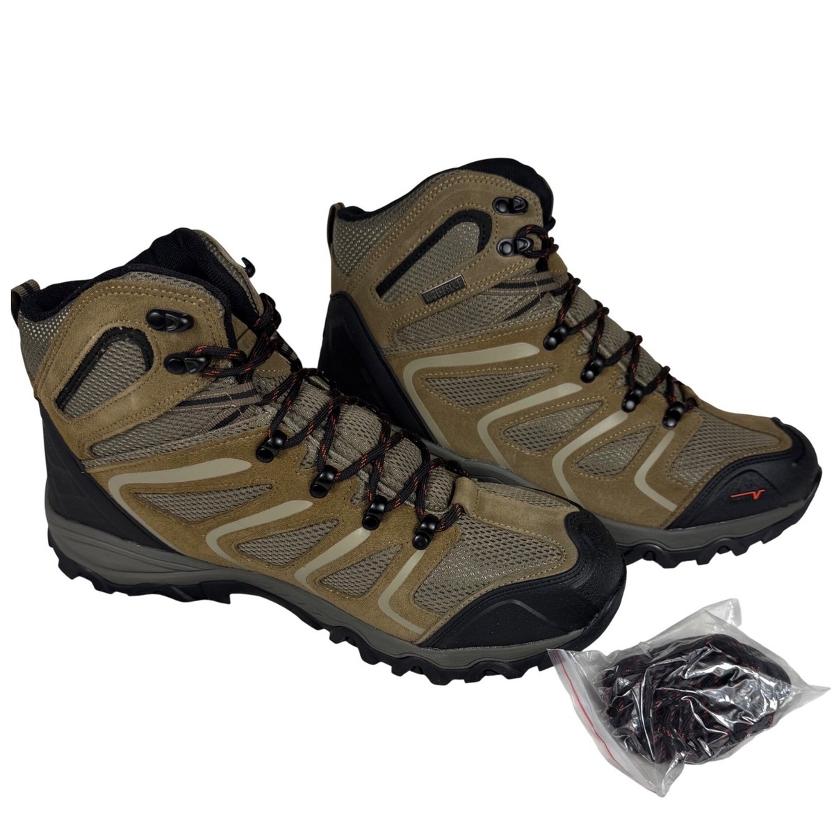 Nortiv Armadillo Mens Hiking Boots Sz 12 Taupe Suede Leather