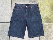 Rare Vintage Y2K NBN Brand Baggy Wide Leg Denim Skater Shorts Size 38