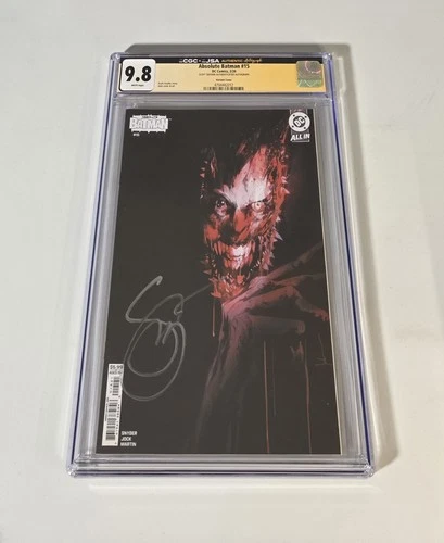 Absolute Batman #15 CGC JSA 9.8 Graded SIGNED SCOTT SNYDER Variant Cover Jock