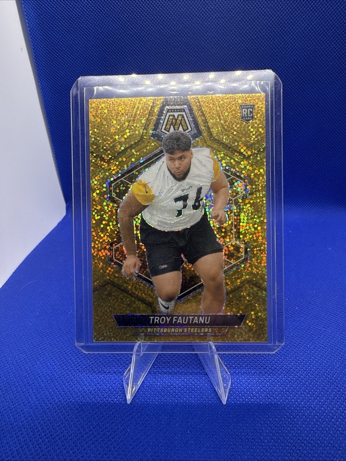 Troy Fautanu Panini Mosaic #320 Gold Sparkle