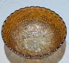 Vintage Imperial Marigold Carnival Glass, Depression Glass Bowl, Grapes