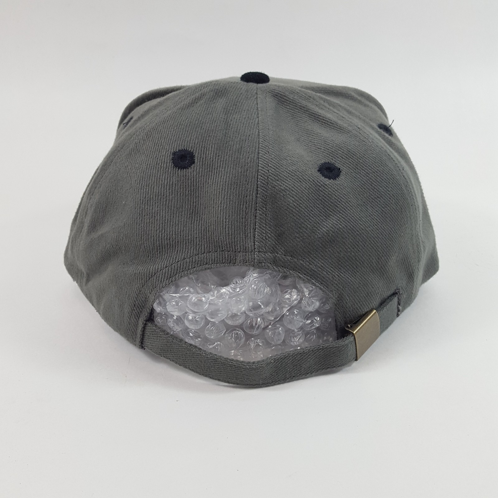 Blank Gray Plain Structured Snapback Adjustable O… - image 4