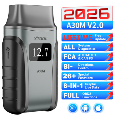XTOOL A30M Car OBD2 Scanner Diagnostic Tool All System Bidirectional Wireless BT