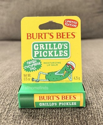Burt's Bees x Grillo's Pickles Moisturizing Hydrating Lip Balm,0.15 oz - IN HAND