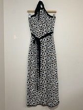 Women's Halter Tie Neck Neutral Poppy Sweaterknit Midi Dress DVF x Target Size M