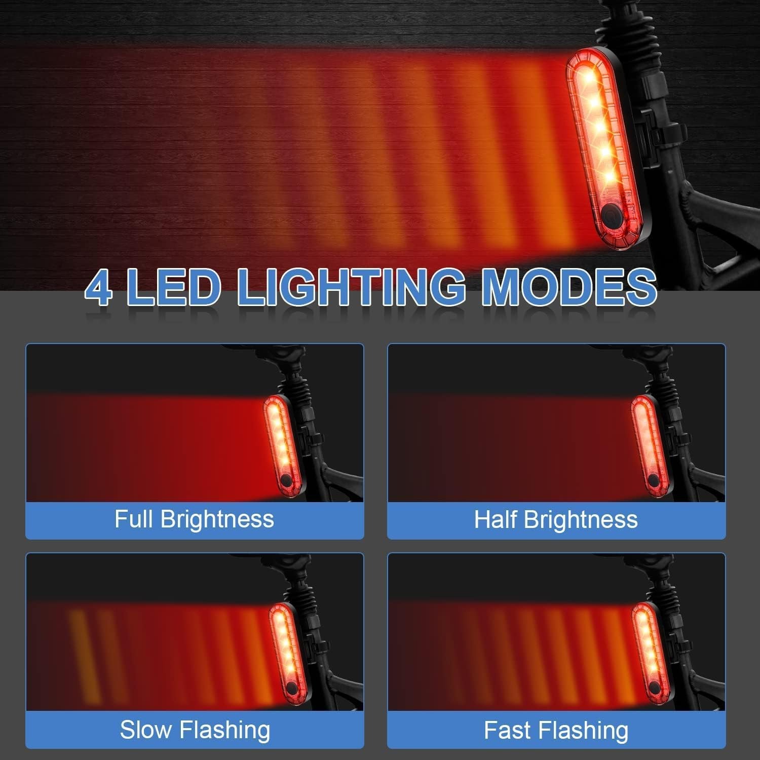Luce Posteriore EBUYFIRE per Bici da Corsa con LED foto 4