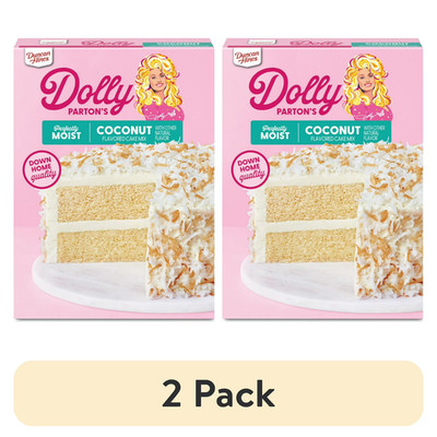 Duncan Hines Dolly Parton s Coconut Cake Mix   15.25 oz (2 Pack)   Premium Mix