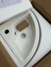 Corner Wall-Mounted Basin Triangle Mini Sink Single Tap Hole – 325x325x130mm