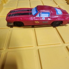Tin Litho Corvette Race Car Friction Made In Japan red 9.5" A3