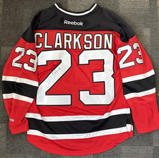David Clarkson New Jersey Devils Autographed Jersey Plus More Autos on the front