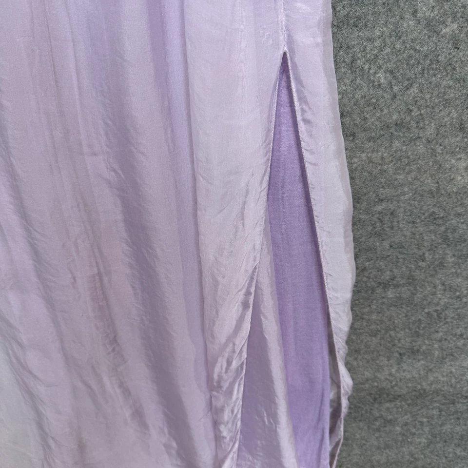 Maxi Vestido Meo Meli Seda Sin Mangas Para Mujer Talla Única OS Espagueti Aberturas Laterales Italia Foto 4 de 4