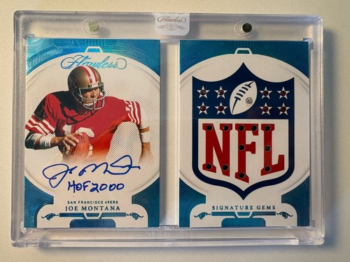 2021 Flawless Joe Montana Signature Gems One Of One 49ers HOF