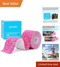 PRO Kinesiology Tape 2 Inch x 16ft Long Roll Pink and White Professional Support 2.34 per gallon