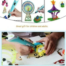 12 Color 3D Printing Pen 3D Drawing Pen with Led Display  Filament Kid Gift#####