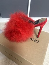 River Island Fluffy Heels/Mules