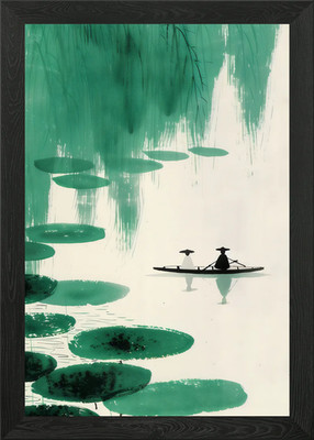 Ruhige Flussreise Gerahmtes Wandbild Poster Leinwanddruck Bild