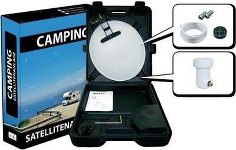 Kit Satellite Megasat Camping: Antenna Parabolica con Valigetta e LNB