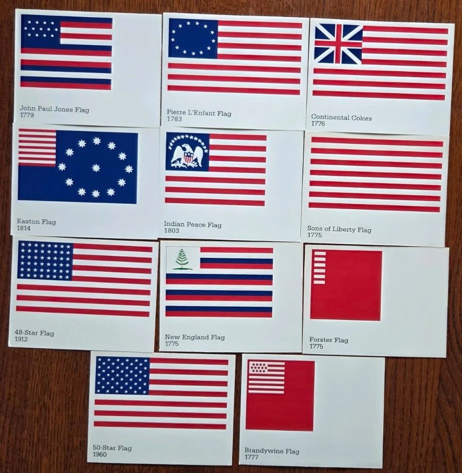 Historic US Flag Postcards - Pre-printed 20-cent Postcards - 20 unique cards - Image 2 of 3