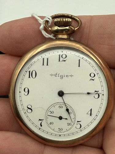ANTIQUE ELGIN GRADE 248 MODEL 7 15j 16s GOLD FILLED POCKET WATCH 1904 10629433