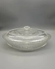 Vintage Anchor Hocking Queen Mary Casserole Dish Oven Proof Depression Glass