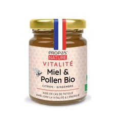 Mélange Miel et Pollen BIO - VITALITÉ - 125 grammes