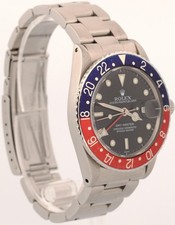 1986 Rolex GMT-Master PEPSI Black Red Blue OYSTER Steel SWISS ONLY 40mm 16750 4