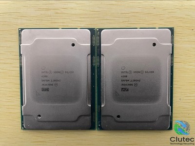 LOT OF 2 Intel SRFBM Xeon Silver 4208 2.1GHz 8-Core Socket 3647 CPU Processor
