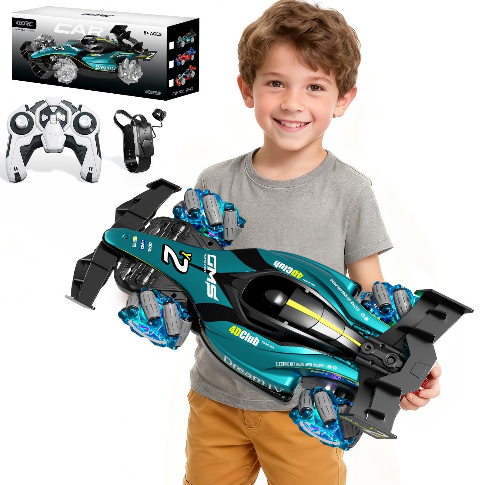 4DRC 4D-Y2 1:12 Scale 4WD RC Racing Car, Dual Motor, 2.4GHz Control, 360 Drift