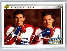 1992-93 Upper Deck #398 Star Rookie Checklist