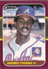 1987 Donruss Opening Day #43 Andres Thomas ROOKIE CARD Atlanta  ID:72144. rookie card picture
